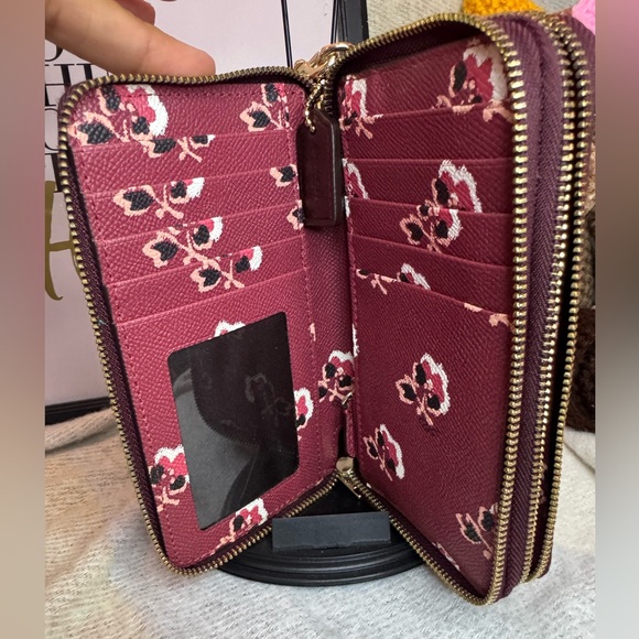 Coach Maroon Leather Wristlet - Picture 5 of 6